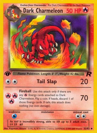 Dark Charmeleon 032/82 [Team Rocket]  - 1st Edition